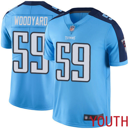 Tennessee Titans Limited Light Blue Youth Wesley Woodyard Jersey NFL Football #59 Rush Vapor Untouchable